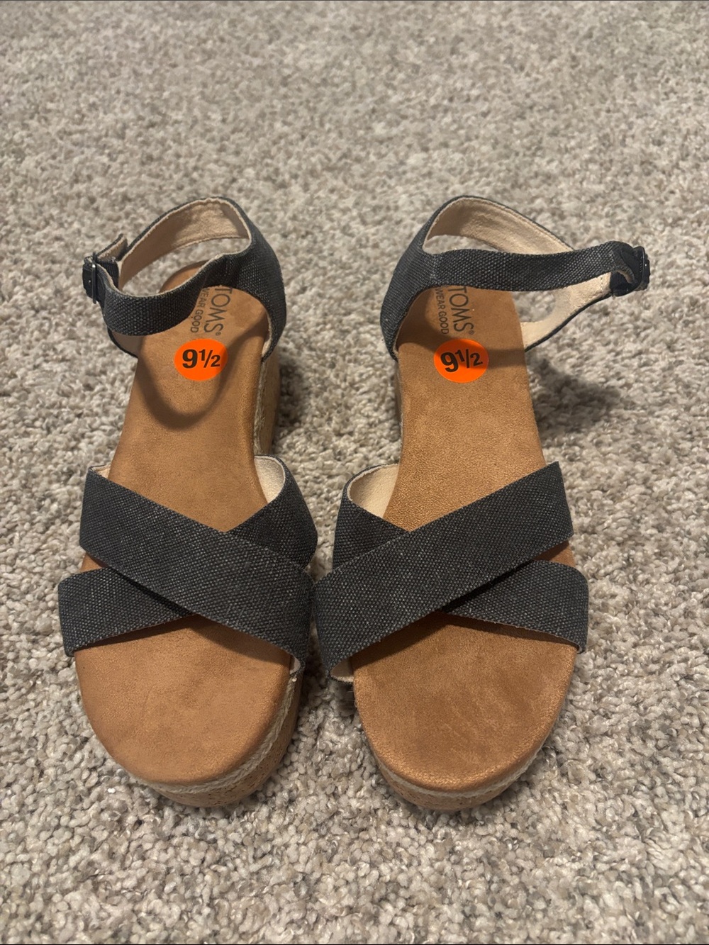 Toms Platform Wedge Sandal 9.5